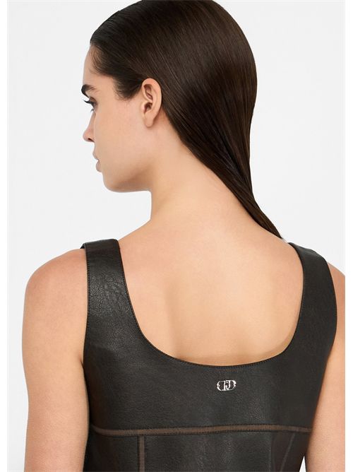 Vestito corto in tessuto spalmato LIU JO | MF5314E1051/X0558